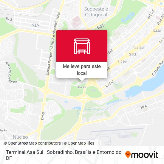 Terminal Asa Sul | Sobradinho mapa