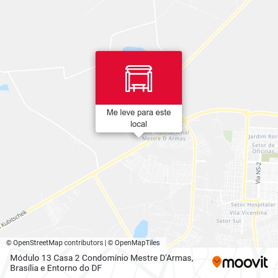 Módulo 13 Casa 2 Condomínio Mestre D'Armas mapa