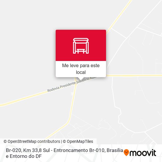 Br-020, Km 33,8 Sul - Entroncamento Br-010 mapa