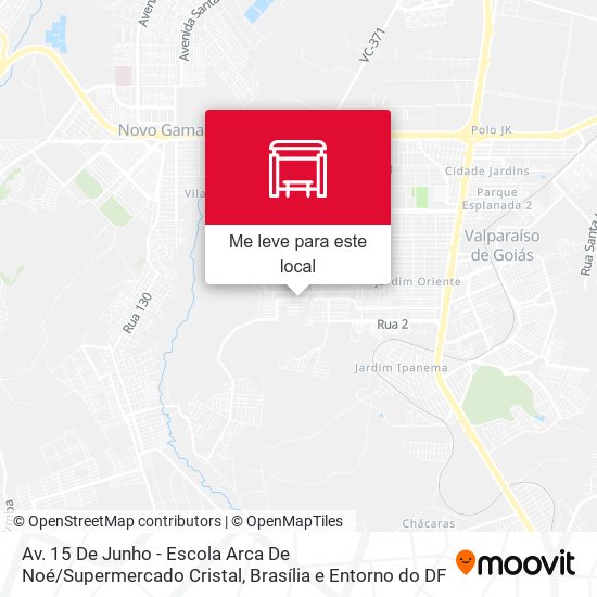 Av. 15 De Junho - Escola Arca De Noé / Supermercado Cristal mapa