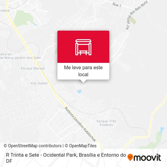 R Trinta e Sete - Ocidental Park mapa