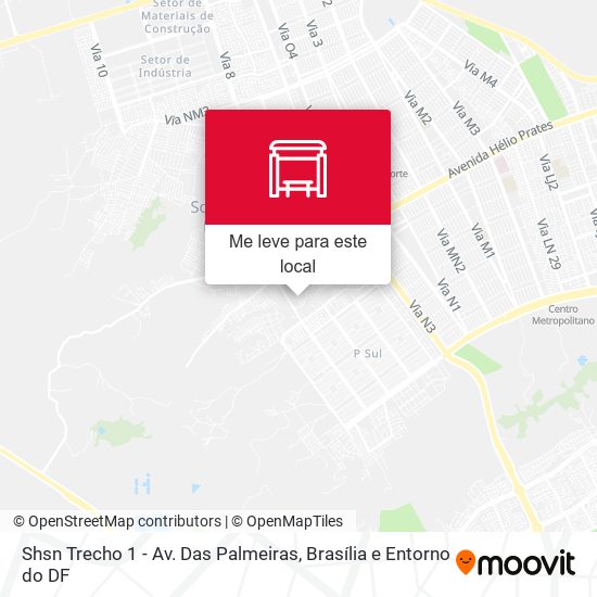 Shsn Trecho 1 - Av. Das Palmeiras mapa