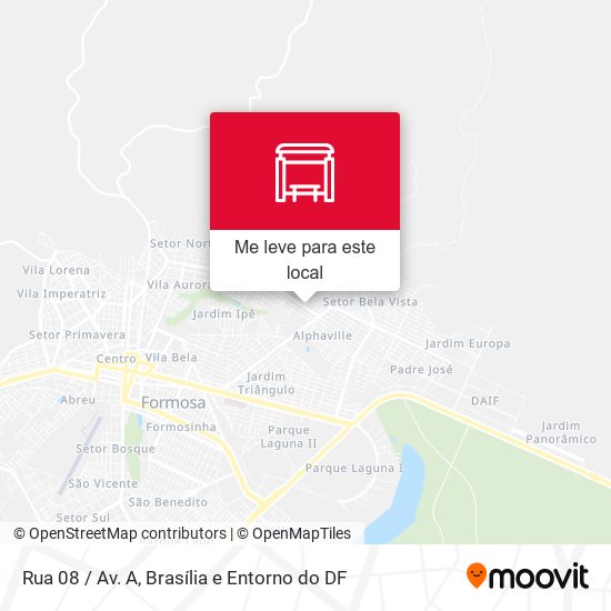 Rua 08 / Av. A mapa