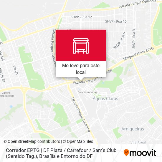 Corredor EPTG | DF Plaza / Carrefour / Sam's Club (Sentido Tag.) mapa