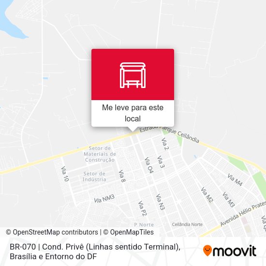 BR-070 | Cond. Privê (Linhas sentido Terminal) mapa
