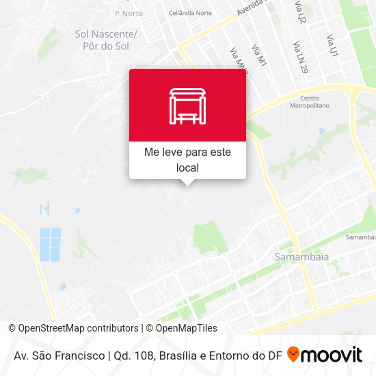 Av. São Francisco | Qd. 108 mapa