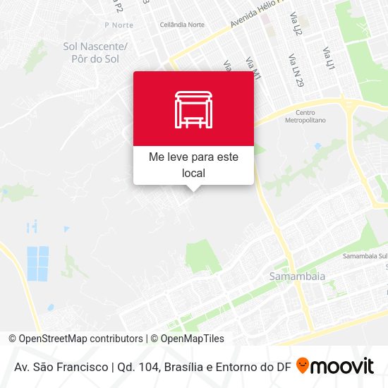 Av. São Francisco | Qd. 104 mapa