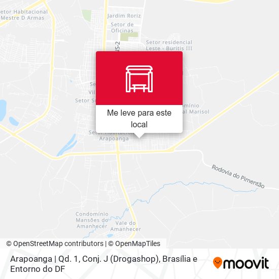 Arapoanga | Qd. 1, Conj. J (Drogashop) mapa