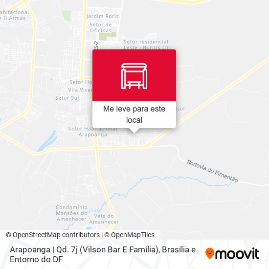 Arapoanga | Qd. 7j (Vilson Bar E Família) mapa