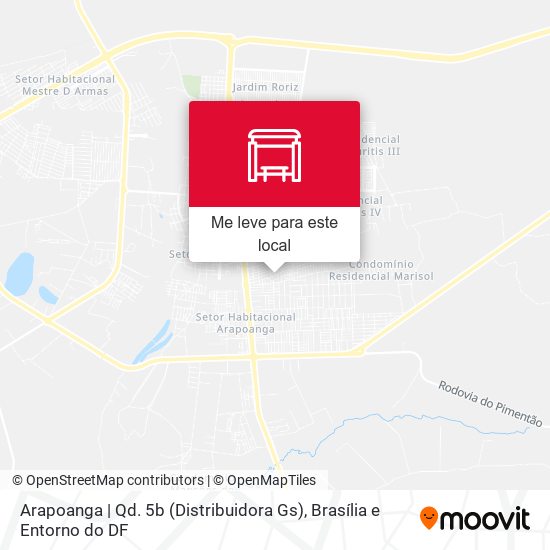 Arapoanga | Qd. 5b (Distribuidora Gs) mapa