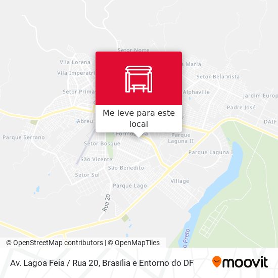 Av. Lagoa Feia / Rua 20 mapa