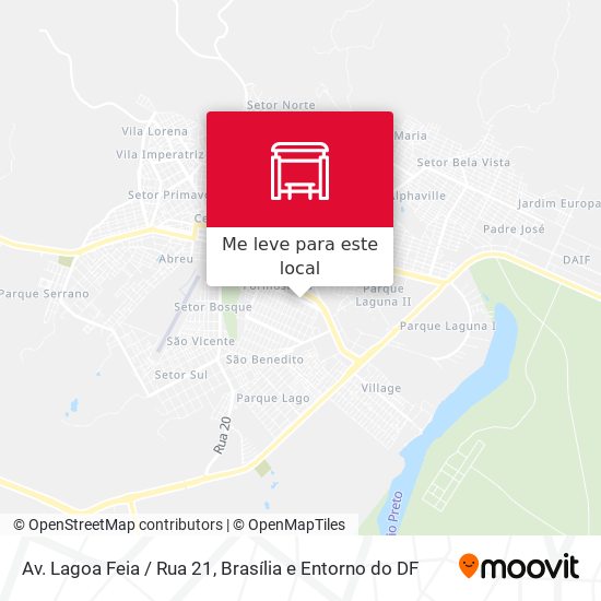 Av. Lagoa Feia / Rua 21 mapa