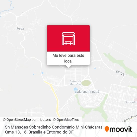 Sh Mansões Sobradinho Condomínio Mini-Chácaras Qms 13, 16 mapa