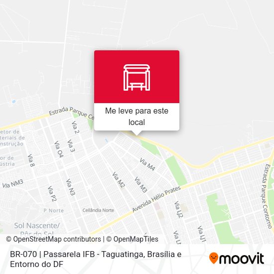 BR-070 | Passarela IFB - Taguatinga mapa