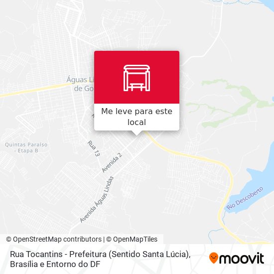 Rua Tocantins - Prefeitura (Sentido Santa Lúcia) mapa