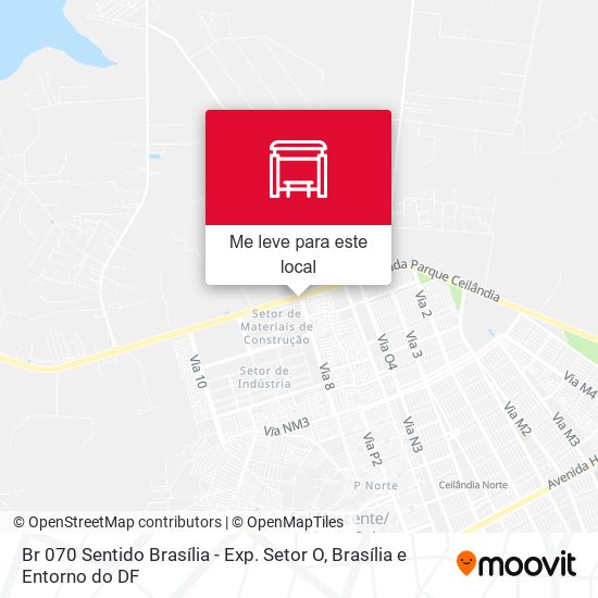 Br 070 Sentido Brasília - Exp. Setor O mapa