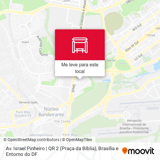 Av. Israel Pinheiro | QR 2 (Praça da Bíblia) mapa