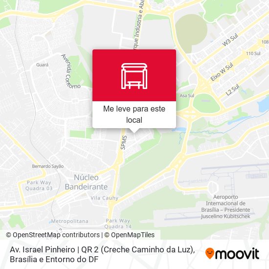 Av. Israel Pinheiro | QR 2 (Creche Caminho da Luz) mapa