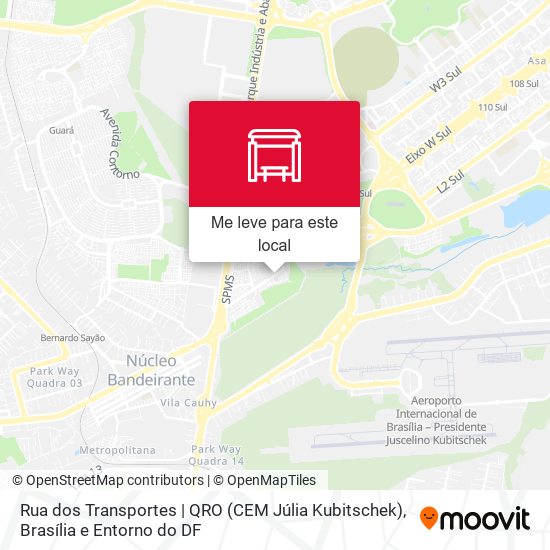 Rua dos Transportes | QRO (CEM Júlia Kubitschek) mapa