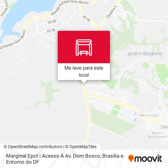 Marginal Epct | Acesso A Av. Dom Bosco mapa