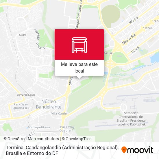 Terminal Candangolândia (Administração Regional) mapa