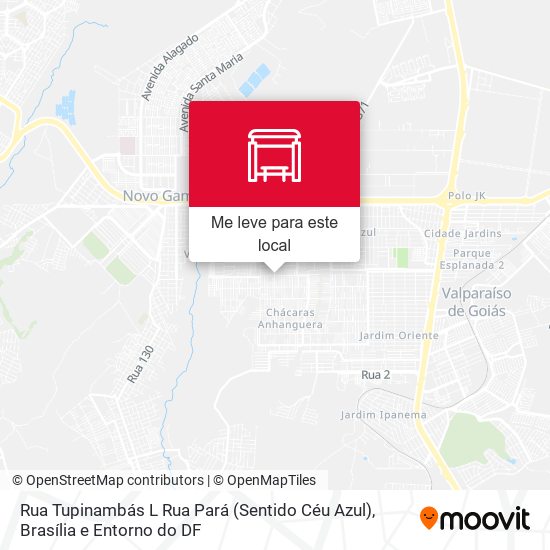 Rua Tupinambás L Rua Pará (Sentido Céu Azul) mapa
