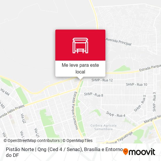 Pistão Norte | Qng (Ced 4 / Senac) mapa