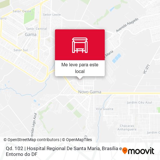 Qd. 102 | Hospital Regional De Santa Maria mapa