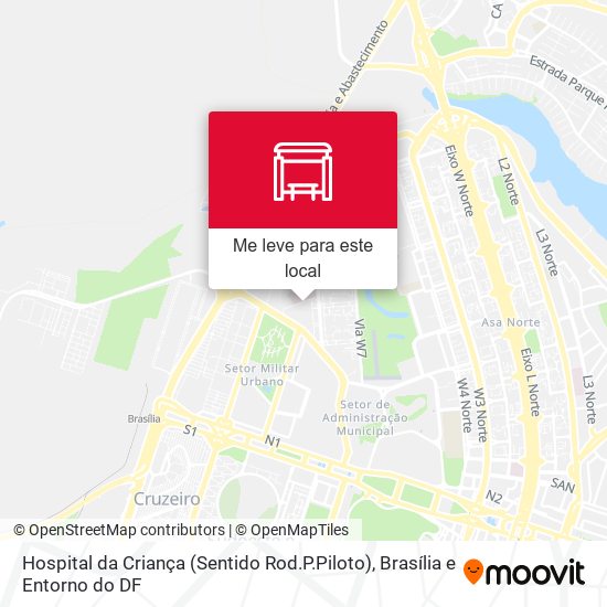 Hospital da Criança (Sentido Rod.P.Piloto) mapa