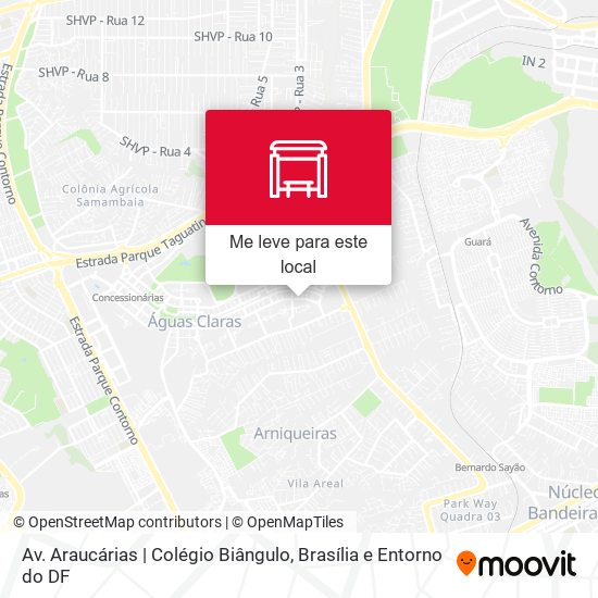 Av. Araucárias | Colégio Biângulo mapa