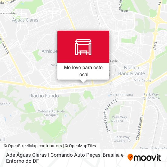 Ade Águas Claras | Comando Auto Peças mapa