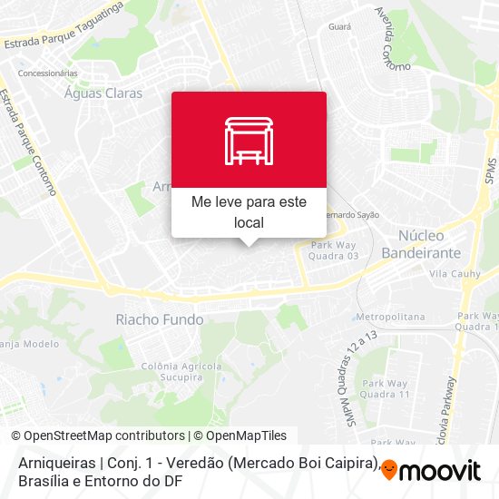Arniqueiras | Conj. 1 - Veredão (Mercado Boi Caipira) mapa