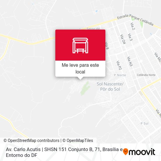 Av. Carlo Acutis | SHSN 151 Conjunto B, 71 mapa