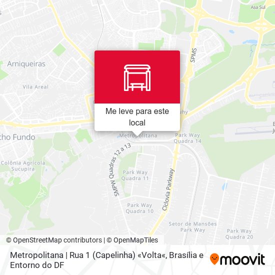 Metropolitana | Rua 1 (Capelinha) «Volta« mapa