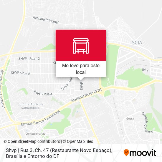 Shvp | Rua 3, Ch. 47 (Restaurante Novo Espaço) mapa