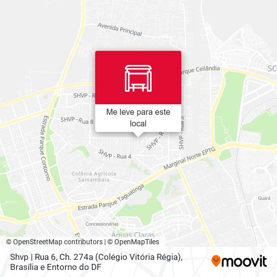 Shvp | Rua 6, Ch. 274a (Colégio Vitória Régia) mapa