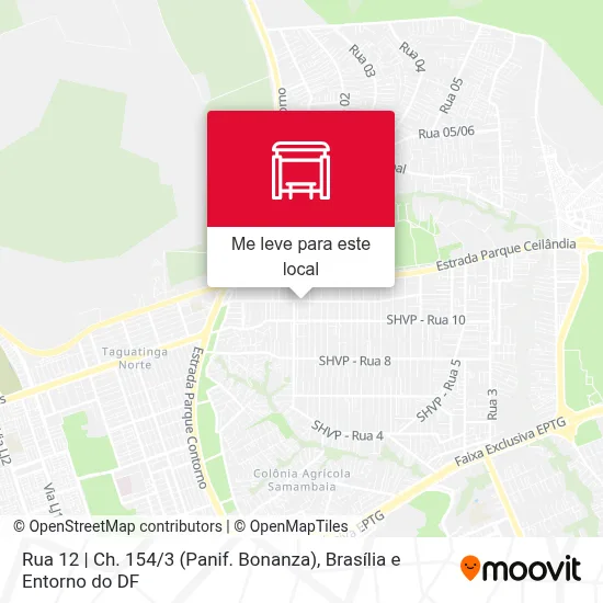 Rua 12 | Ch. 154 / 3 (Panif. Bonanza) mapa