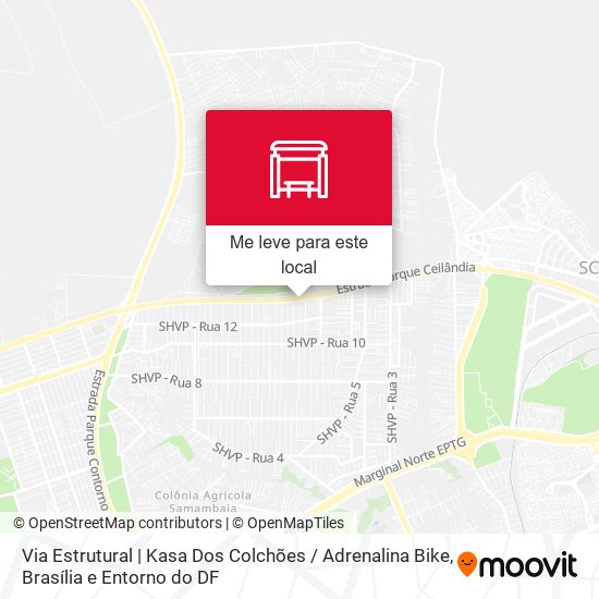 Via Estrutural | Kasa Dos Colchões / Adrenalina Bike mapa