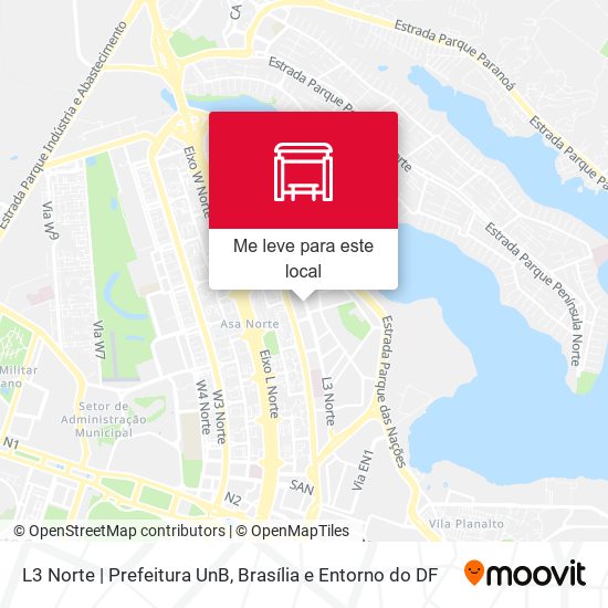 L3 Norte | Prefeitura UnB mapa