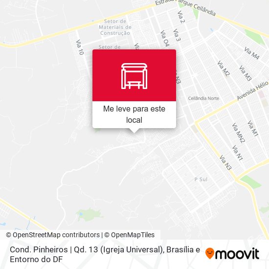 Cond. Pinheiros | Qd. 13 (Igreja Universal) mapa
