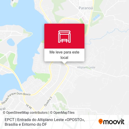 EPCT | Entrada do Altiplano Leste «OPOSTO» mapa