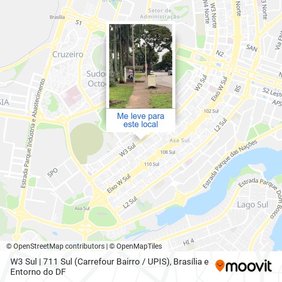 W3 Sul | 711 Sul (Carrefour Bairro / UPIS) mapa