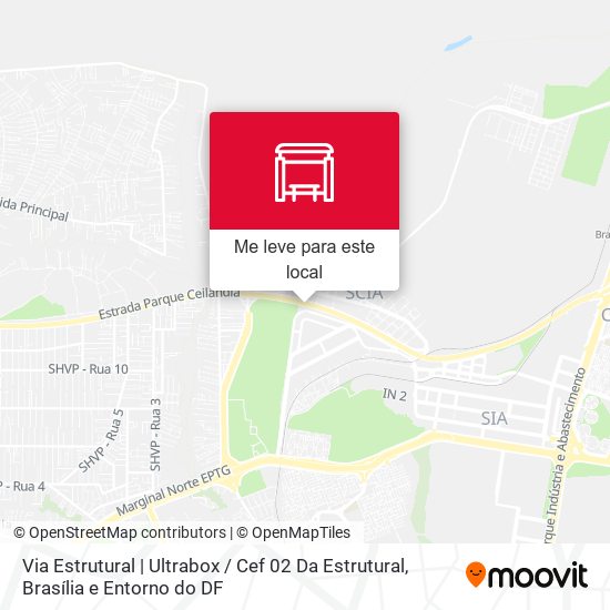 Via Estrutural | Ultrabox / Cef 02 Da Estrutural mapa