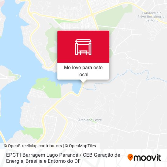 EPCT | Barragem Lago Paranoá / CEB Geração de Energia mapa