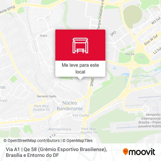 Via A1 | Qe 58 (Grêmio Esportivo Brasiliense) mapa