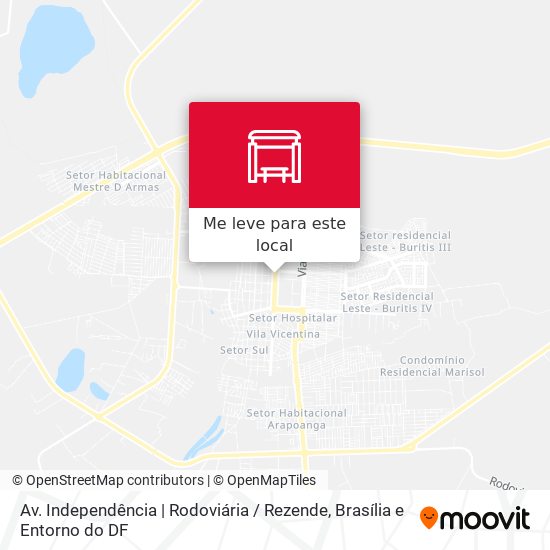 Av. Independência | Rodoviária / Rezende mapa