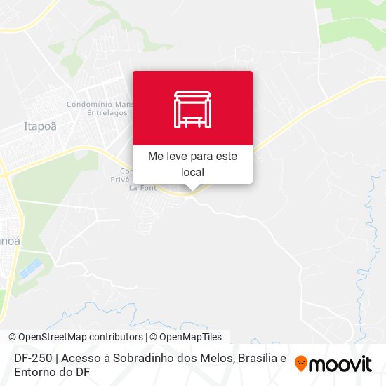 DF-250 | Acesso à Sobradinho dos Melos mapa