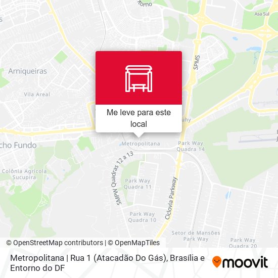 Metropolitana | Rua 1 (Atacadão Do Gás) mapa