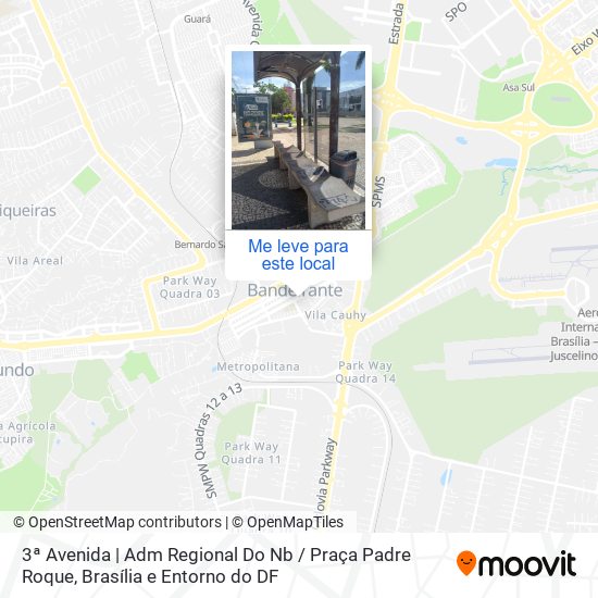 3ª Avenida | Adm Regional Do Nb / Praça Padre Roque mapa