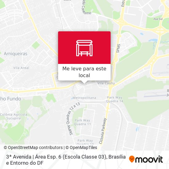 3ª Avenida | Área Esp. 6 (Escola Classe 03) mapa